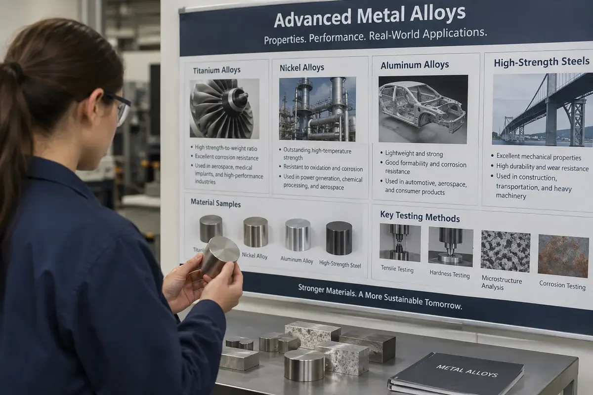 Industrial metal alloys, representing MinRix raw materials